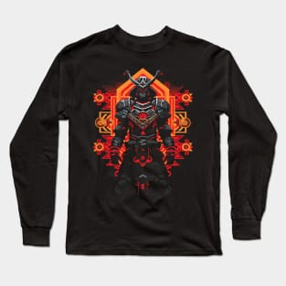 Japanese Artwork in Modern Design Style Long Sleeve T-Shirt